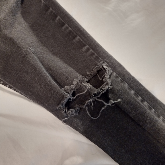 Topman Knee Rip Stretch Skinny Jeans in Black 30x30 - Picture 6 of 6